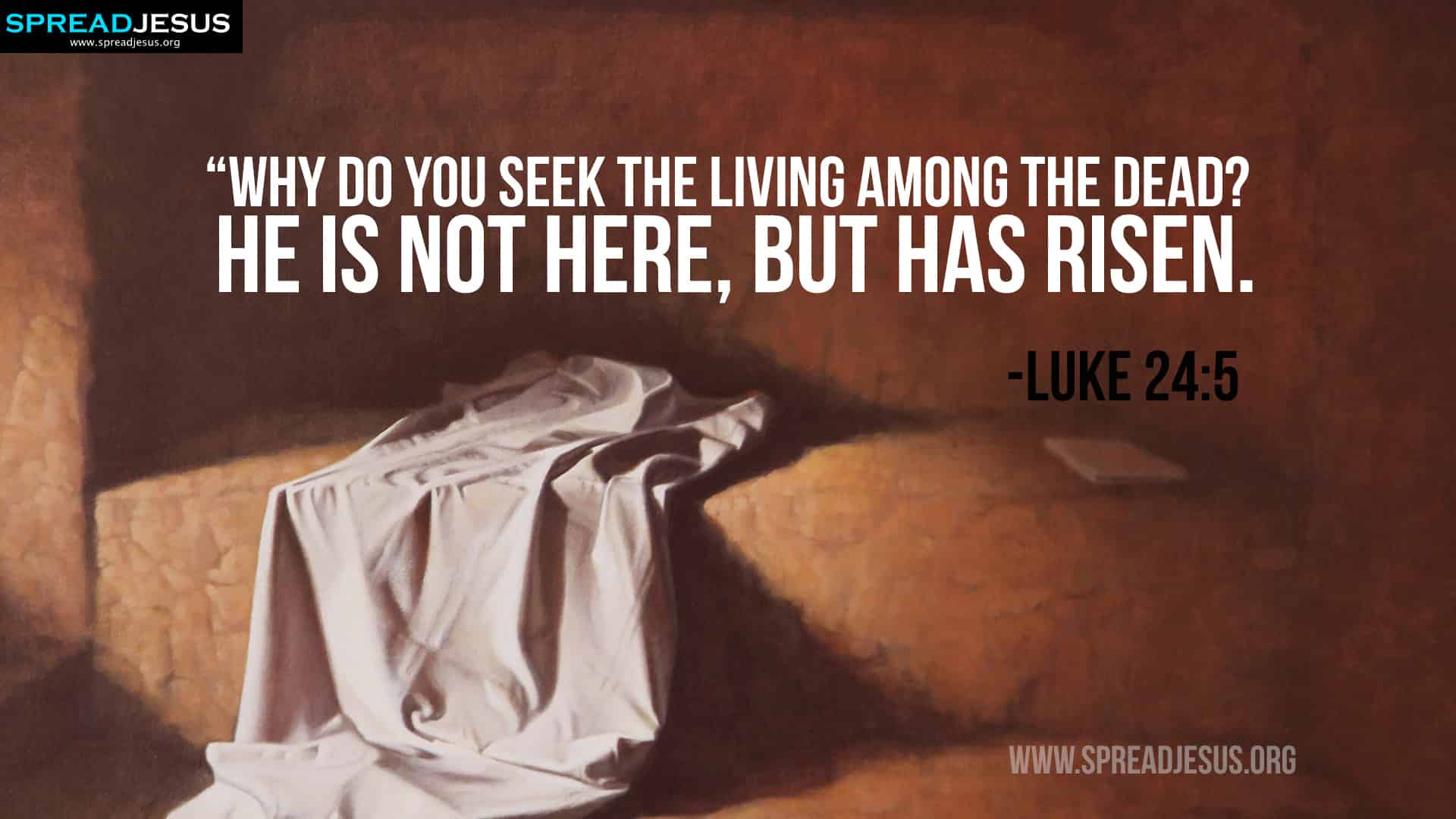Easter Bible Quotes HD Wallpaper -Luke 24:5
